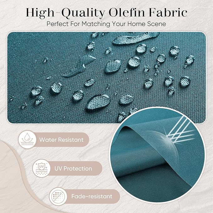 Luxury Outdoor Seat Cushion Set-22 x 24 x 6 Inch Outdoor Chair Cushions with Water Resistant & Removable Cover Outdoor Cushions for Patio Furniture Chair Sofa Couch