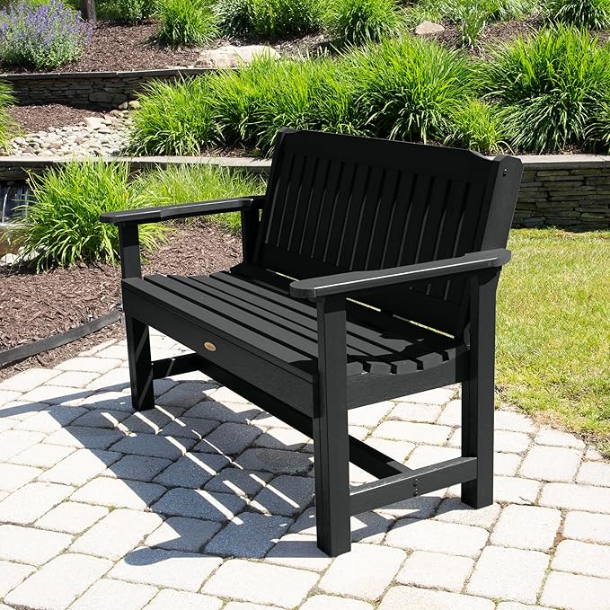 Sequoia Professional CM-BENSQ42-BKE Commercial Grade Exeter 4 Foot Garden Bench, Black