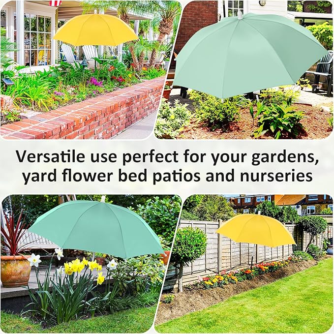 Plant Umbrellas for Outdoor Plants 24.8 Inch Garden Shade Cover Sun Protection Umbrella Space Saving Garden Umbrella Shade Canopy for Potted Plants Bed Flower Pot