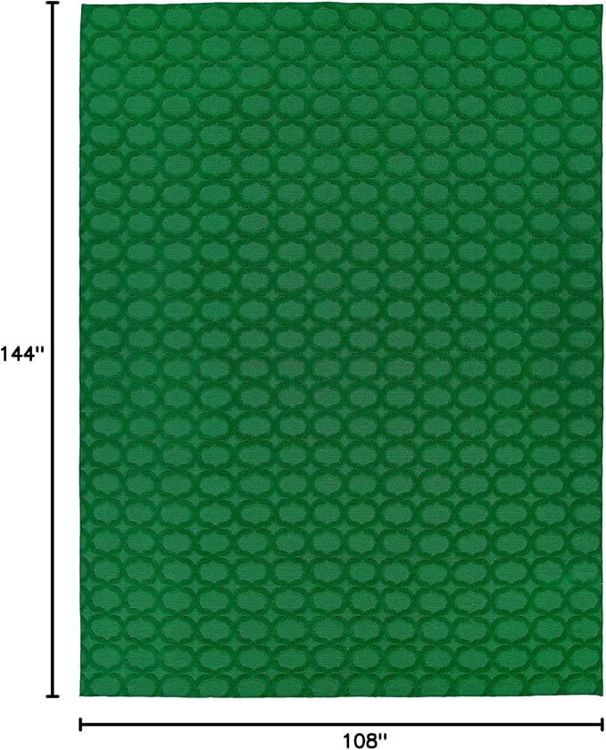 Garland Rug Garden Trellis 9 ft. x 12 ft. Indoor/Outdoor Area Rug Outdoor Waterproof Rug for Patio, Camping Rugs, RV, Porch, Deck, Camper, Balcony, Backyard for High-Traffic Areas, Green