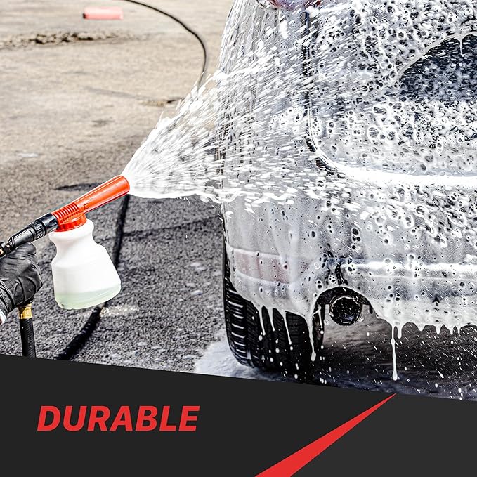 Maxshine Low Pressure Foam Gun – 1L Bottle, Anti-Slip Base, Universal Garden Hose Connection – Lubricated Foam, Dirt Removal, Quick Cleaning for Automotive Exterior