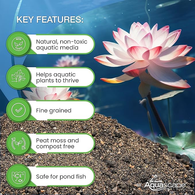 Aquascape Pond Plant Potting Media, Nutrient-Rich Aquatic Soil for Water Gardens, Supports Strong Root Growth, 432 Cubic Inches, 89003