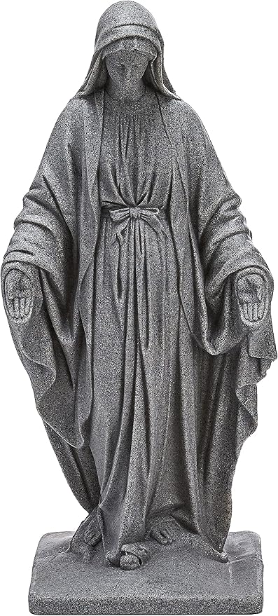 EMSCO Group Virgin Mary Statue – Natural Appearance – Made of Resin – Lightweight – 34” Height
