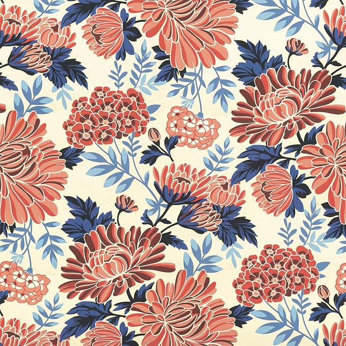 LVTXIII Outdoor Chair Cushions, Water Repellent Patio Furniture Cushions Outdoor Chair Pads with Ties for Dining Chairs and Garden Furniture, 19"x19"x2" Set of 2, Red Chrysanthemum