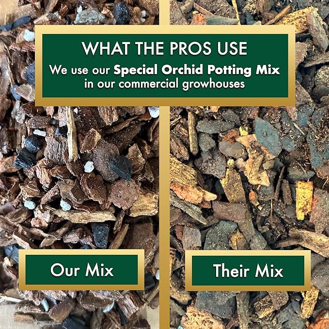 Better-Gro Special Orchid Mix - Premium Grade Orchid Bark Potting Mix, Repotting, Enhanced Drainage, Air Flow & Root Ventilation, Ideal for Phalaenopsis, Cattleyas, Dendrobiums 4 Quarts (Pack of 2)
