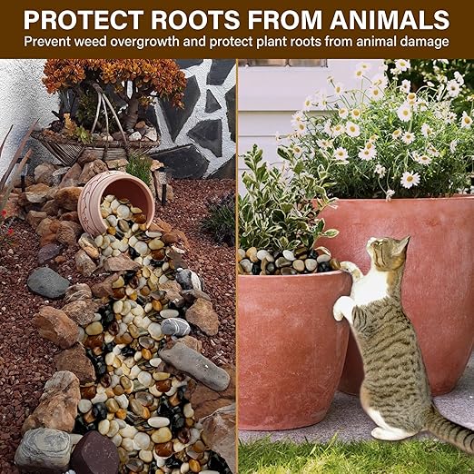NUPICK 16lb Mix River Rocks for Outdoor Landscaping, 1-2 Inch Pebbles for Indoor Plants, Natural Polished Aquarium Gravel, Decorative Rocks for Succulent, Garden, Vases Fillers, Bird Baths