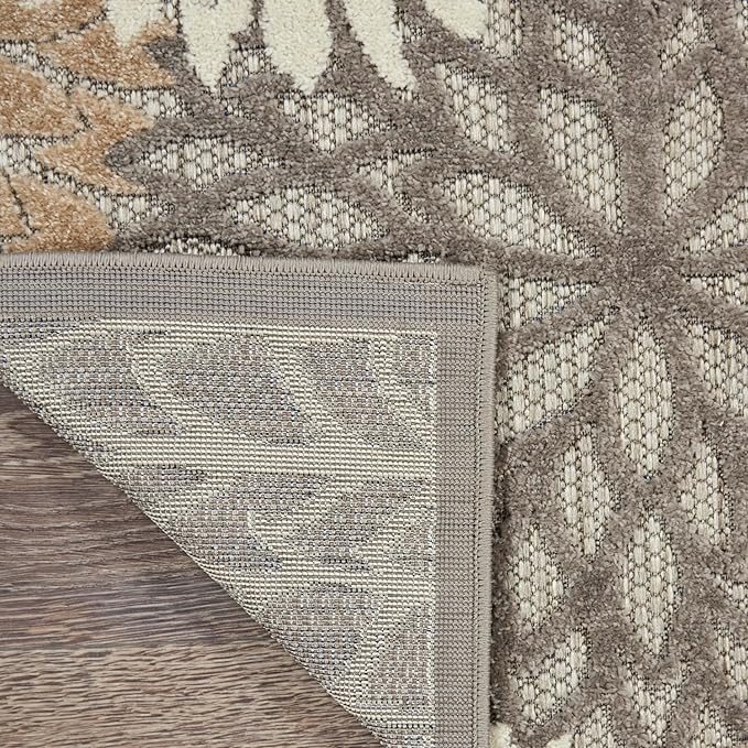 Nourison Home Aloha Natural 7' x 10' Area Rug - Easy Clean, Non Shedding, Bed Room, Living Room, Dining Room, Kitchen (7' x 10')
