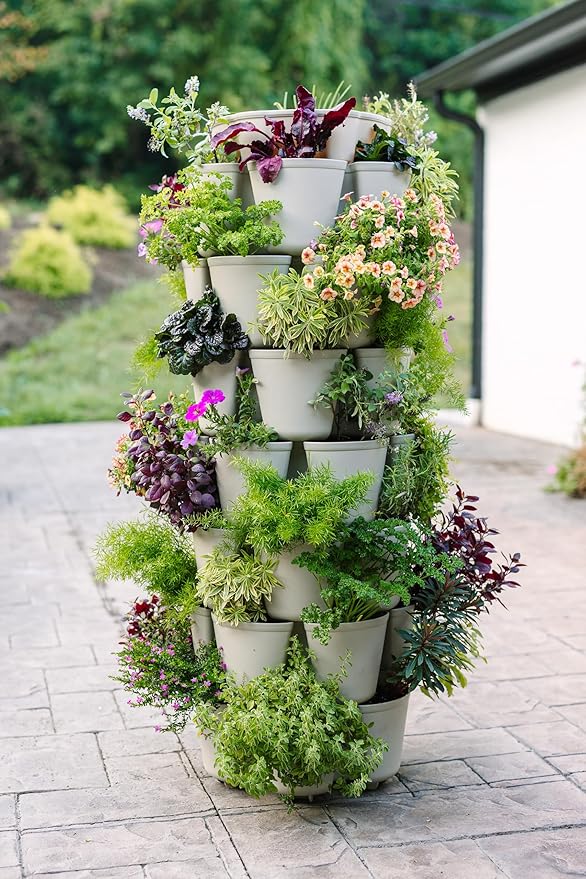 Greenstalk 7 Tier Leaf Planter (Stunning Stone)