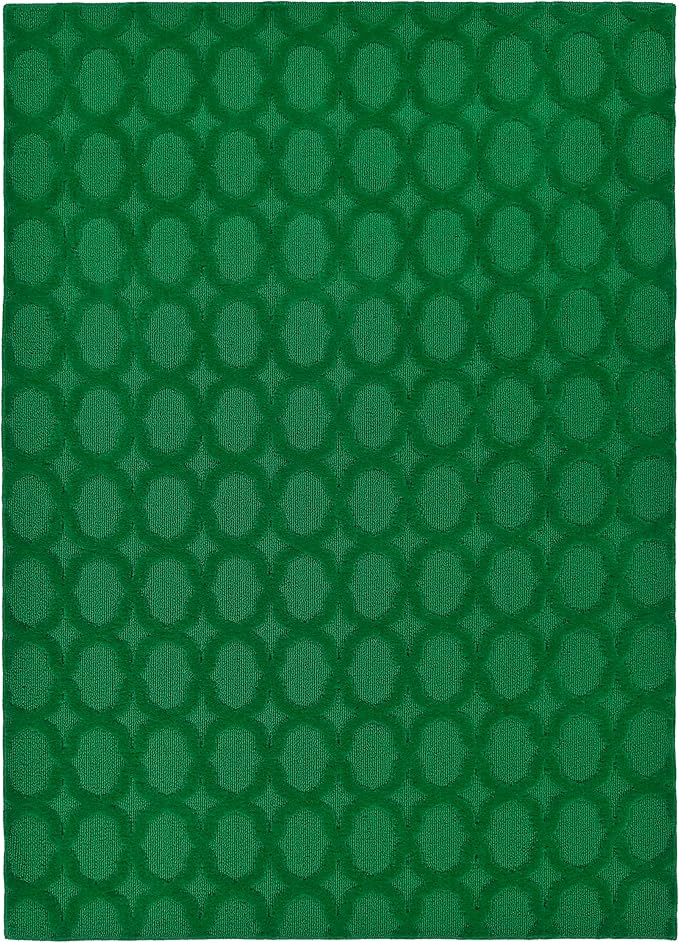 Garland Rug Garden Trellis 5 ft. x 7 ft. Indoor/Outdoor Area Rug Outdoor Waterproof Rug for Patio, Camping Rugs, RV, Porch, Deck, Camper, Balcony, Backyard for High-Traffic Areas, Green