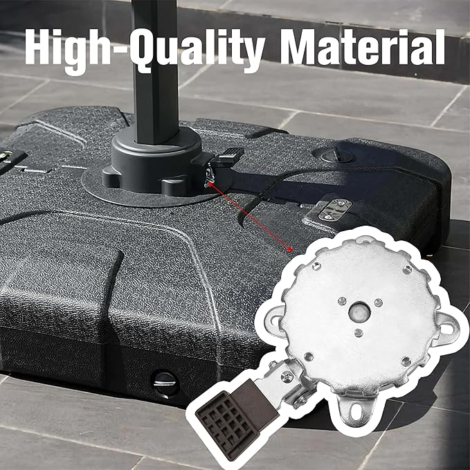 Patio Beach Umbrella Accessories Replacement Parts, Stable Multifunction Spare Parasol Stand Floor Mount, Umbrella Rotation Swivel Base Part for Balcony Camping Backyard Picnic Garden Fishing Barbecue