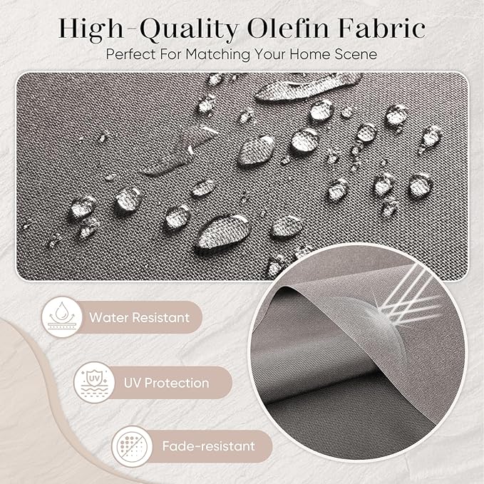 Luxury Outdoor Seat Cushion Set-24 x 24 x 6 Inch Outdoor Chair Cushions with Water Resistant & Removable Cover Outdoor Cushions for Patio Furniture Chair Sofa Couch