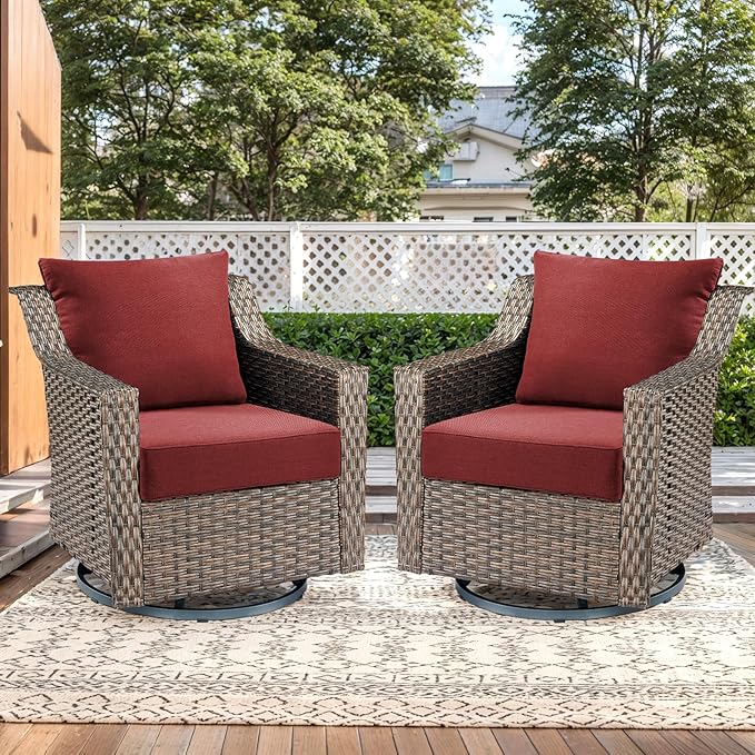 Luxury Outdoor Seat Cushion Set-22 x 24 x 6 Inch Outdoor Chair Cushions with Water Resistant & Removable Cover Outdoor Cushions for Patio Furniture Chair Sofa Couch