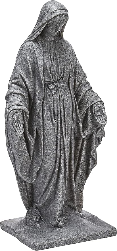 EMSCO Group Virgin Mary Statue – Natural Appearance – Made of Resin – Lightweight – 34” Height