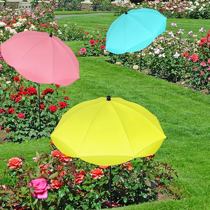 Plant Umbrellas for Outdoor Plants, Adjustable Garden Shade Umbrella Larger Size Plants Shade Cover Umbrella Sun Protection for Potted Plants Garden Beds from Direct Sunlight