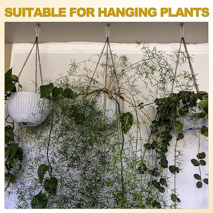 PATIKIL 2Pcs Hanging Chains with Clasp, 9.8 Inch Plant Hangers for Bird Feeders Planters Lanterns Wind Chimes Chalkboards and Ornaments, Silver