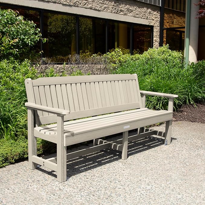 Sequoia Professional CM-BENSQ62-WAE Commercial Grade Exeter 6 Foot Garden Bench, Whitewash