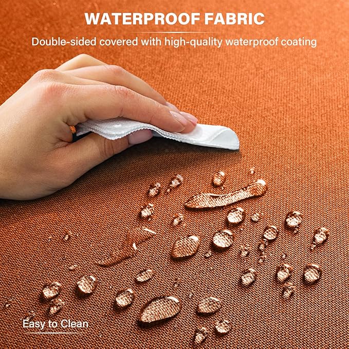 Outdoor Chair Cushions - 22 * 24" Patio Furniture Cushions with Removable Cover, 28D High Density Sponge Filling Outdoor Patio Cushions for Chairs, Rocker, Sofa and Loveseat - Orange