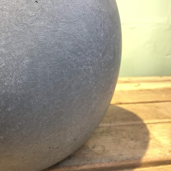 Kante 11.8" Dia Round Concrete Planter, Outdoor/Indoor Large Bowl Plant Pots with Drainage Hole and Rubber Plug for Garden Patio Balcony Home, Slate Gray