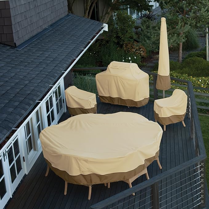 Classic Accessories Veranda Water-Resistant 70 Inch Picnic Table Cover, Outdoor Table Cover