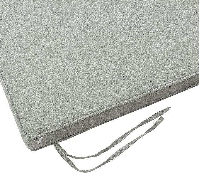 Magpie Fabrics Indoor Outdoor Waterproof Square Chair Cushion, 18" x 18" x 2.5", 2 Pack, Water Resistant Seat Cushions, for Patio Garden Office, Grey