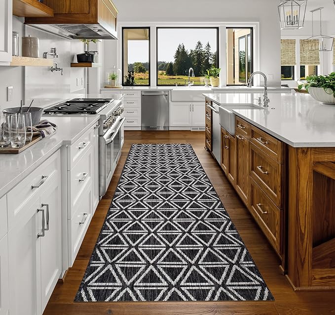 Keen Home Design Outdoor Runner Rug - 26"x119" Washable Indoor/Outdoor Rug for Patio, Balcony, Kitchen, Garden, Beach, Deck and Porch. Size: 2'2" x 9'11"