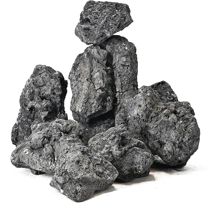 20lb Volcanic Lava Rocks Natural Stones for Fire Pit Aquarium Bonsai Substrate Succulent Planters Garden Decorative Landscaping paludarium(7-8pcs 4-9 inches)