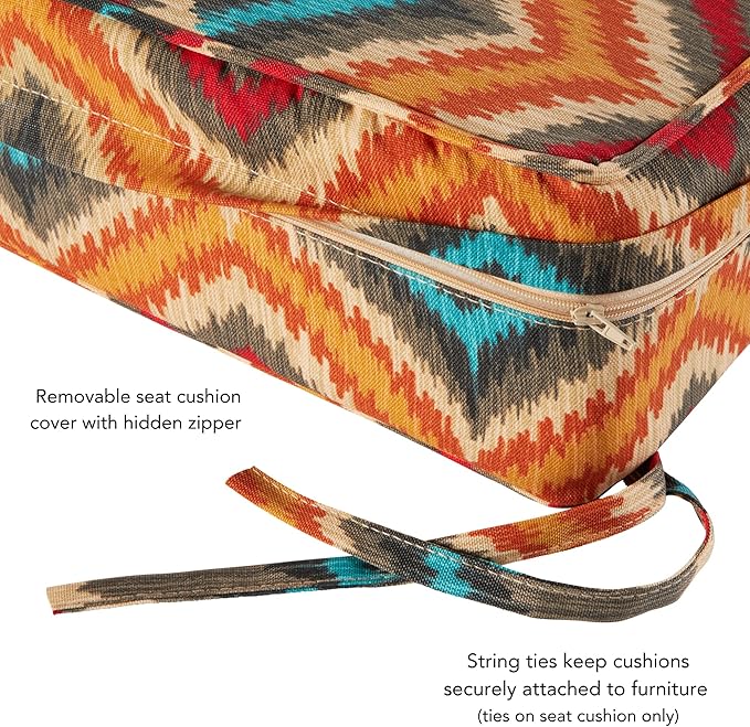 Greendale Home Fashions 2-Piece Outdoor Deep Seat Cushion Set, Aztec