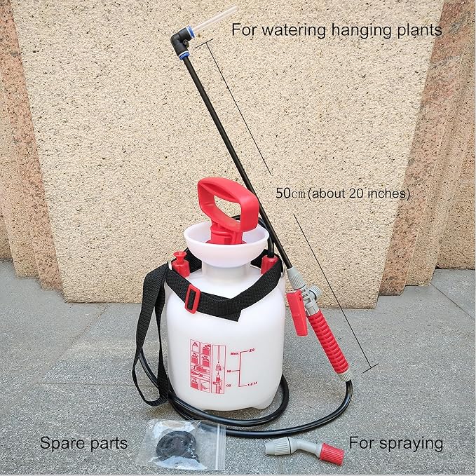 Watering Can Device for Watering Hanging Plant Basket Hard to Reach High Plant Watering Bottle Sprayer for Indoor or Garden 2L(0.5Gal)