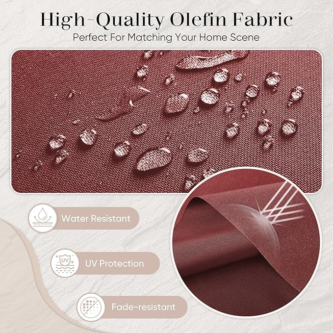 Luxury Outdoor Seat Cushion Set-24 x 24 x 6 Inch Outdoor Chair Cushions with Water Resistant & Removable Cover Outdoor Cushions for Patio Furniture Chair Sofa Couch