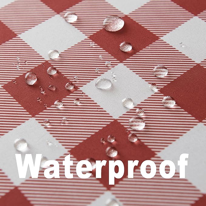 Classic Gingham Plaid Tablecloth Fabric - Rectangular 58x102 Inch Water Resistant Checked Table Cloth for Indoor/Outdoor Use - Table Cover for Kitchen, Picnics, Gardens, and Parties