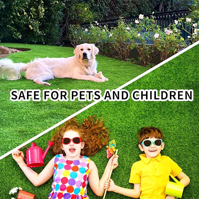 Artificial Turf Area Rug Grass Mat 3FTX10FT Dogs Pet Synthetic Astroturf Rug Carpet 0.4 Inch Pile Height Indoor Outdoor Garden Lawn Landscape Patio