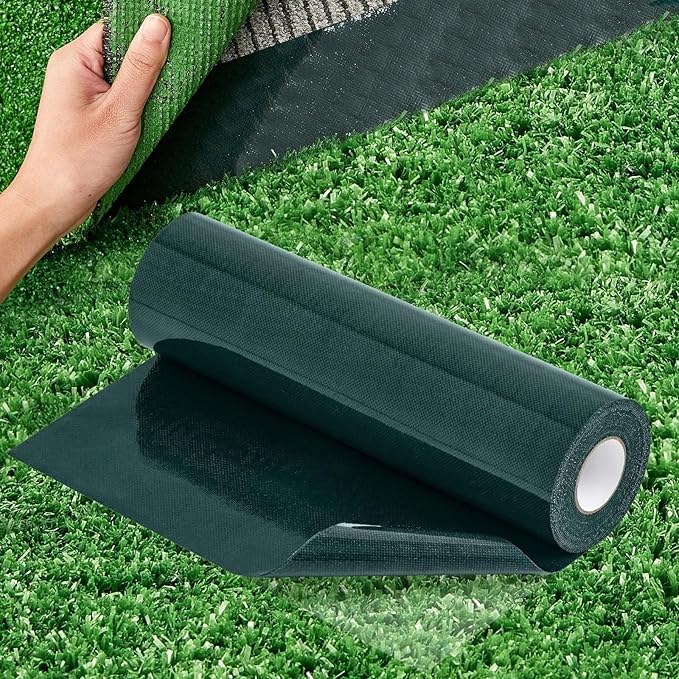 1 Roll 12 in x 16.5 ft Double Sided Turf Tape for Artificial Grass Rug Self Adhesive Artificial Turf Tape for Lawn Garden Carpet Connecting Outdoor Carpet