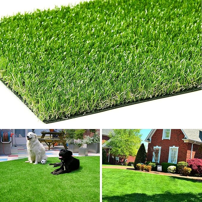 AYOHA Artificial Turf 12 ft x 73 ft with Drainage, 1.38 Inch Realistic Fake Grass Rug Indoor Outdoor Lawn Landscape for Garden, Balcony, Patio, Synthetic Grass Mat for Dogs, Customized