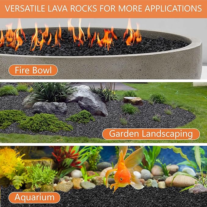 NUPICK 6lb Black Lava Rocks for Plants, 3/8" Succulent Potting Soil Amendments, Decorative Lava Rocks for Fire Pit, Volcanic Gravel for Aquarium, Natural Pebbles Pumice for Cactus, Vase, Top Dressing