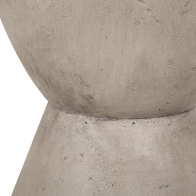 15.25" MGO Side Table for Indoor and Outdoor,Light Grey