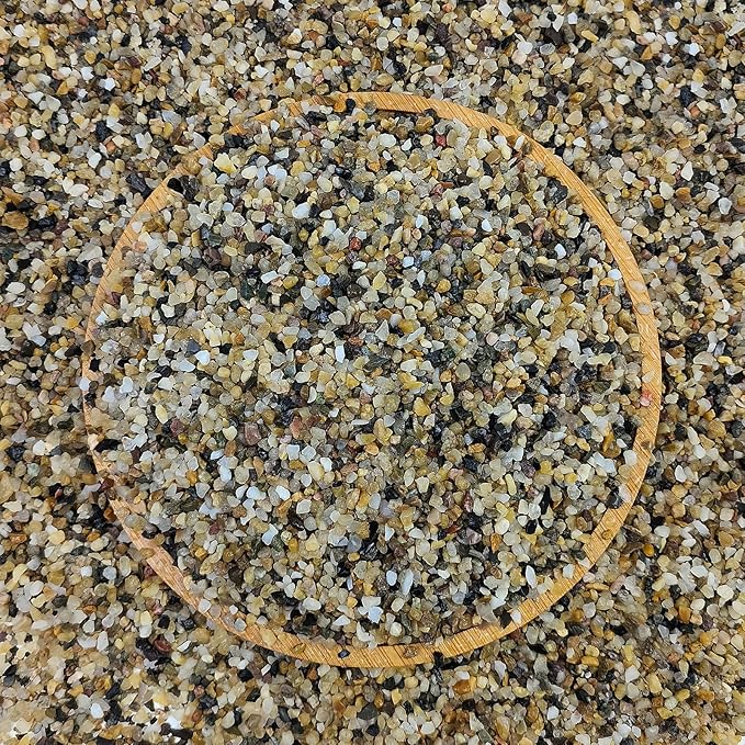 10 lbs Aquarium Sand, 1/16 Inch Fish Tank Gravel. Decorative Coarse Sand Pea Gravel for Aquarium Substrate, Terrariums, Vase, Plant, Soil Cover and Outdoor Landscaping Small River Rocks