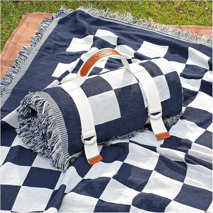 2 in 1 Extra Large Boho Beach Blanket Towel Giant Woven Outdoor Picnic Mat Camping Gear Cruise Essential 2025 Summer Vacation Must Have Airplane Travel Accessories Costa Rica Bahamas Hawaii Trip Stuff