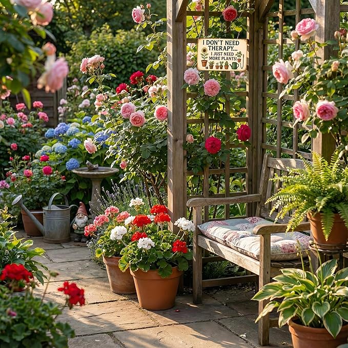 Funnysign Garden Gifts Sometimes I Just Need More Plants Vintage Gardening Tin Sign for Home Garden Patio Greenhouse Yard Decor 8 X 12 Inch (3824)