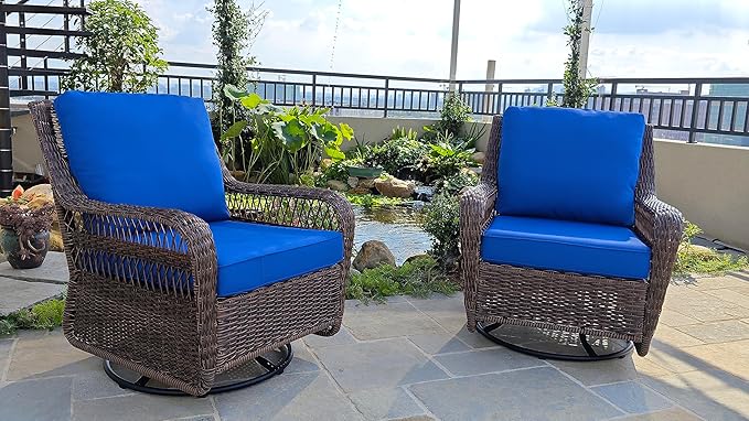 JMGBird Patio Chair Cushion Set, Outdoor Seat Cushion 24"x24" Patio Cushions for Outdoor Furniture
