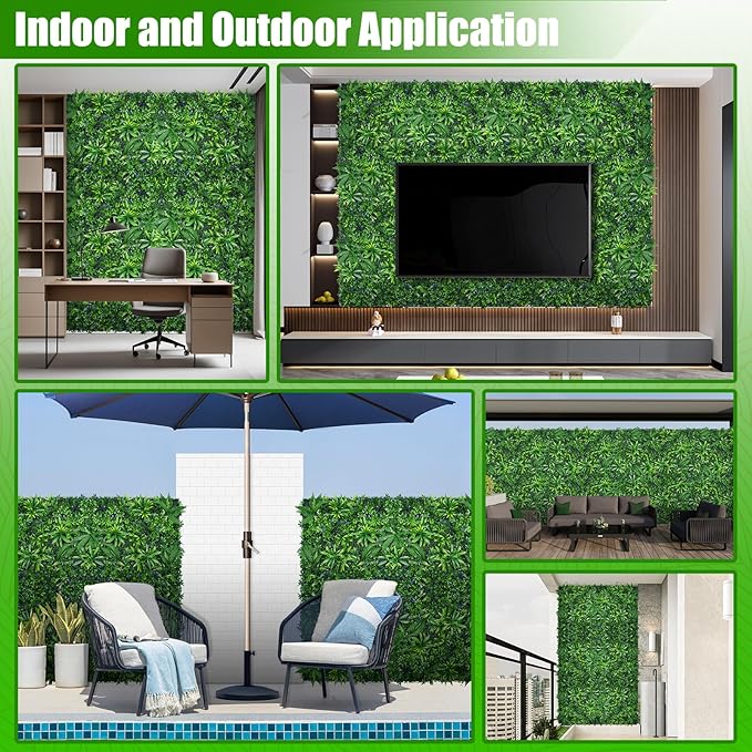 Grass Wall Panels, 60"x120"(50 SQFT) Hedge Boxwood Roll Backdrop with UV-Resistant, Fake Greenery Plant Decor for Outdoor Indoor Patio Garden Backyard