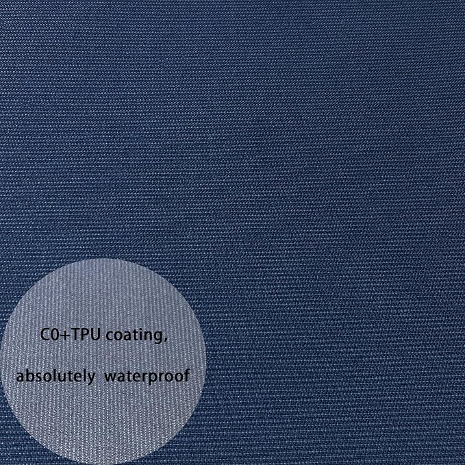 19"x19" Outdoor Universal Cushion Set of 1, Patio Cushions with Handles & Ties, Water-Proof Stain-Resistant UV Resistant Weather Resistant High Resilience Foam with YKK Zippers,Navy Blue