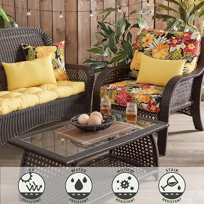 Greendale Home Fashions 2-Piece Outdoor Deep Seat Cushion Set, Aloha