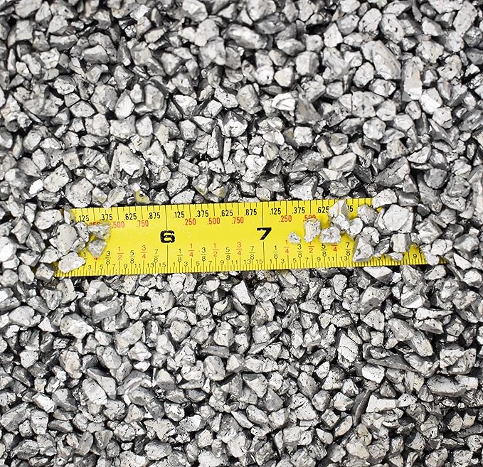 Set of 2 Bags of Silver Crushed Glass - Roughly 4lbs - Decorative Stones Perfect For Aquariums, Vase Fillers, Table Scatter, Scrapbooking and Much More! Beautiful Gems! (Panacea Silver Crushed Glass)