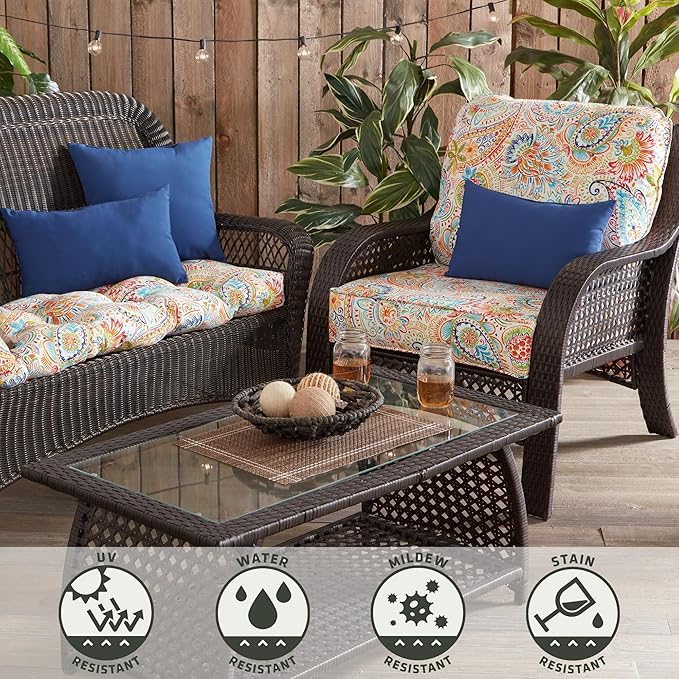 Greendale Home Fashions Outdoor 2-Piece Deep Seat Cushion Set, Jubilee