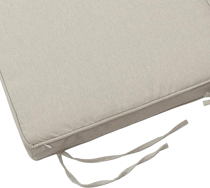 Magpie Fabrics Indoor Outdoor Waterproof Square Chair Cushion, 18" x 18" x 2.5", 2 Pack, Water Resistant Seat Cushions, for Patio Garden Office, Taupe