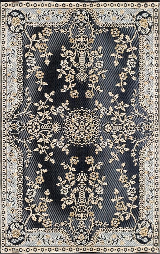 Mad Mats Garland Indoor/Outdoor Floor Mat (6' x 9', Black Tan)
