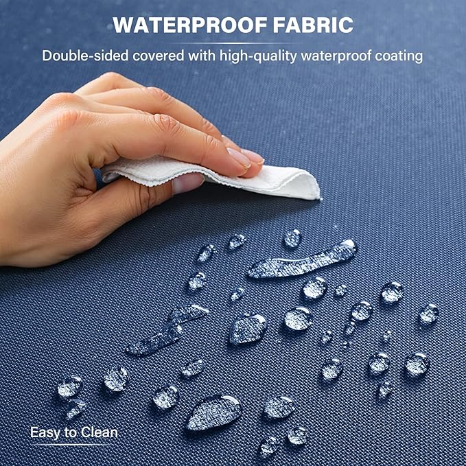 Patio Furniture Cushions - 22 * 24" Outdoor Patio Cushions with Removable Cover, 28D High Density Sponge Filling Outdoor Chair Cushions for Rocker, Sofa and Loveseat - Blue