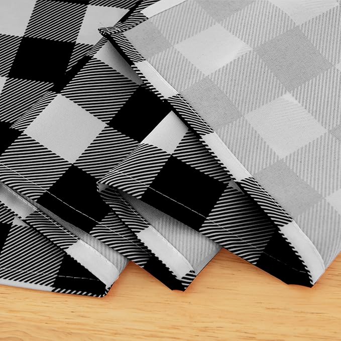 Classic Gingham Buffalo Tablecloth Fabric - Oblong 90x132 Inch Water Proof Checkered Table Cloth for Indoor Outdoor - Table Cover for Birthday, Picnics, BBQs, and Parties