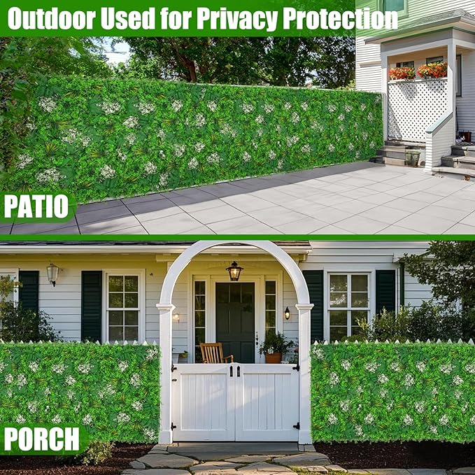 40"x120"(33.33 SQFT) Grass Wall Panels, Artificial Greenery Backdrop Wall with UV Resistant Leaves, Faux Green Wall Decor for Outdoor Indoor Patio Garden Backyard