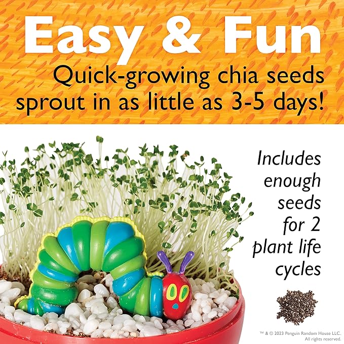 Creativity for Kids The Very Hungry Caterpillar: Ready to Grow Garden - Science Terrarium Kit Inspired from The World of Eric Carle Books, Learning & Education Gifts for Kids (Ages 6+)